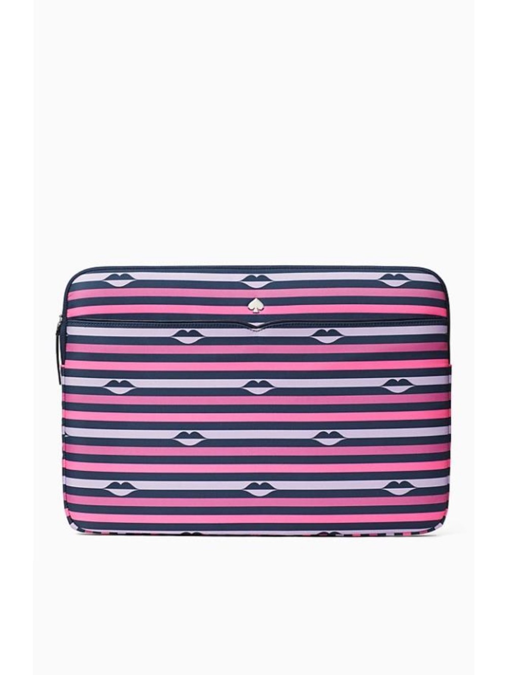 kate spade Pink and Navy Striped Lip Print Sleeve